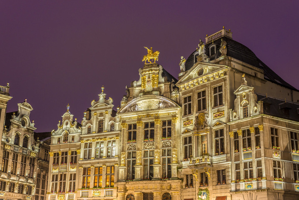 Guildhalls on Grand Place in Brussels, Belgium. - Photo, Image