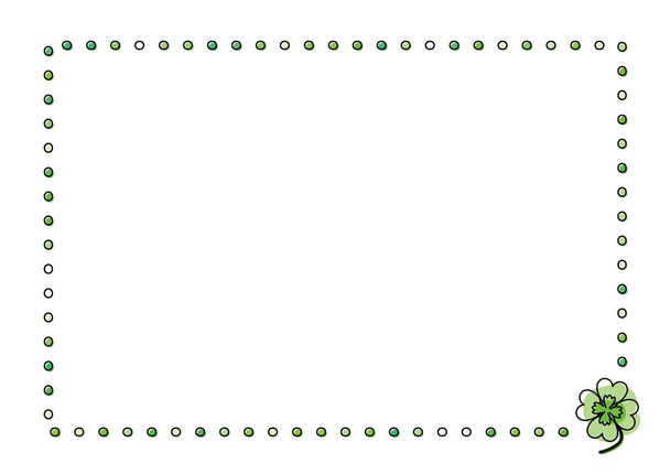 Simple frame of four-leaf clover - Vecteur, image