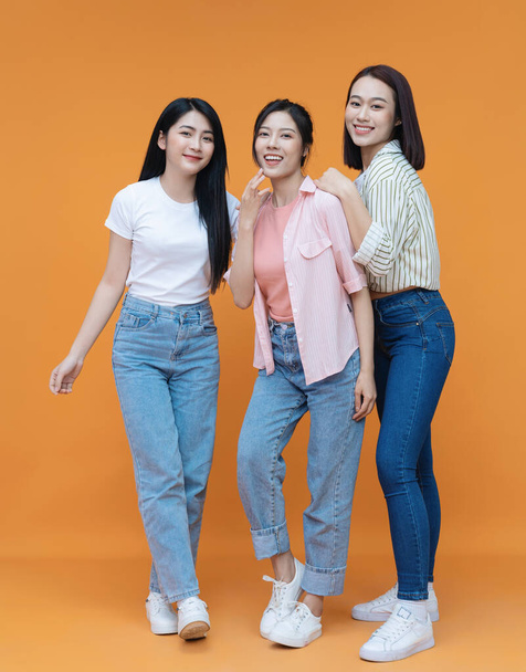 Image of young three Asian girl on background - Valokuva, kuva