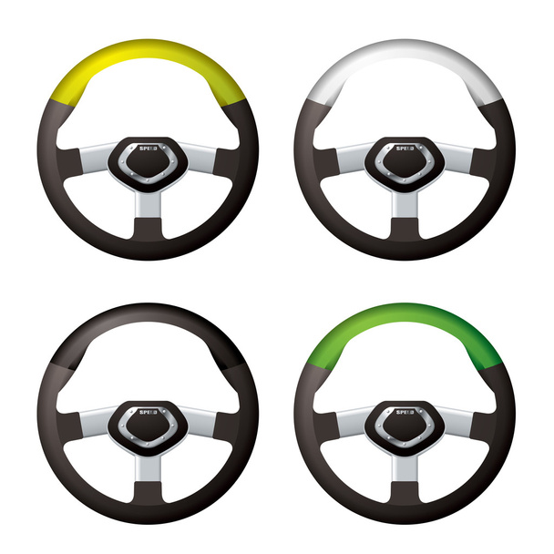 Steering wheel collection - Vector, Image