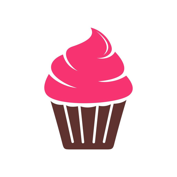 vector illustration of cupcake icon - Vektor, Bild