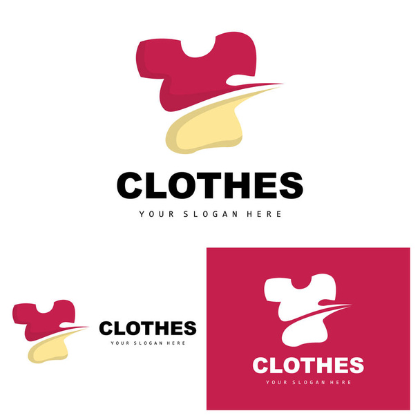 Clothing Logo, Simple Style Shirt Design, Clothing Store Vector, Fashion, Business Brand And Template Icon - Wektor, obraz