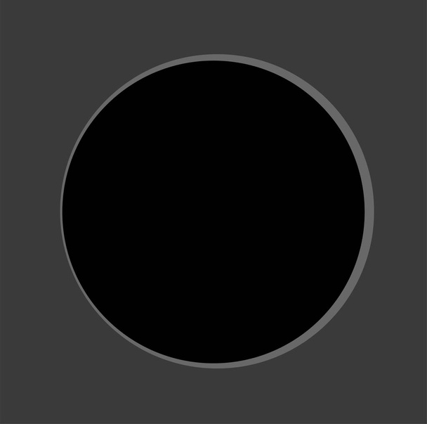 The Blackhole vector icon. black hole on gray space. - Vektor, Bild