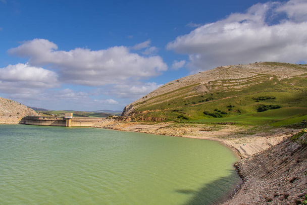 The Impressive Kasseb Dam in Bousalem, Beja, Tunisia. North Africa - Foto, Bild