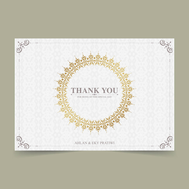 classic thank you wedding card - Vector, Image