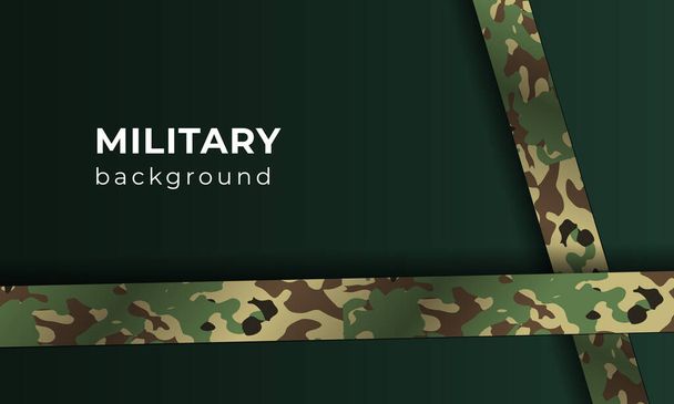 Military background, Camouflage pattern, camouflage ribbons, stars vector illustration - Vector, Image