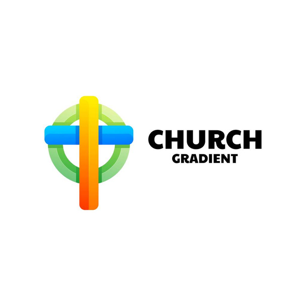 colorful churh logo design vector  - Διάνυσμα, εικόνα