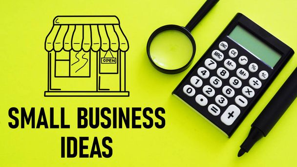 Идеи малого бизнеса показаны с помощью текста - Фото, изображение