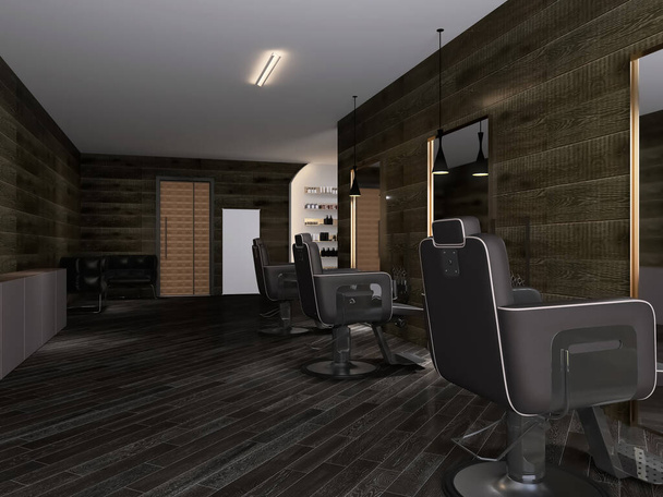 Beauty salon interior 3d render, 3d illustration - Fotoğraf, Görsel
