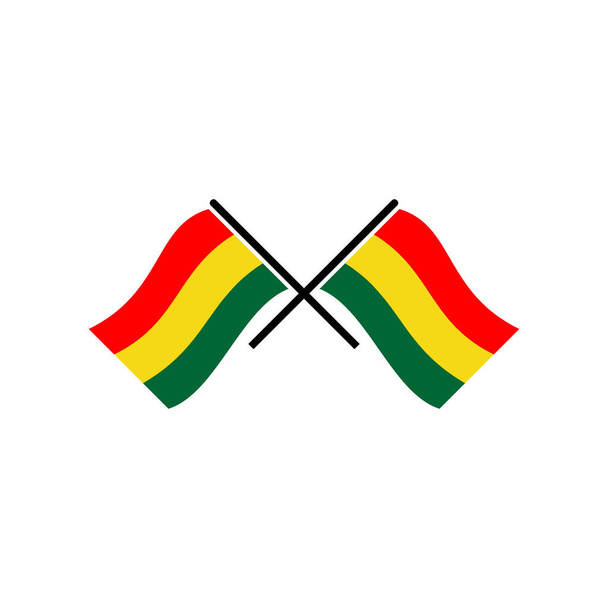 Ikona bolivijských vlajek nastavena, ikona Bolívie den nezávislosti nastavena vektorový symbol - Vektor, obrázek