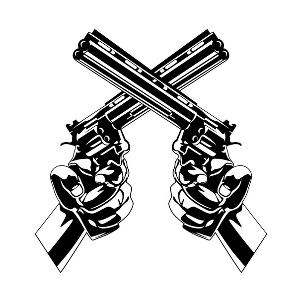 Shooter Guns Vector Afbeelding en illustratie - Vector, afbeelding