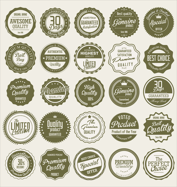 Premium quality labels collection - Vector, Image