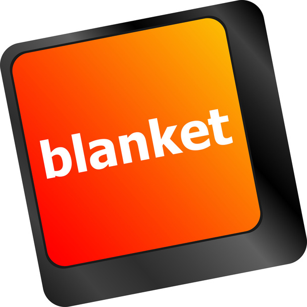 blanket button on computer pc keyboard key - Photo, image