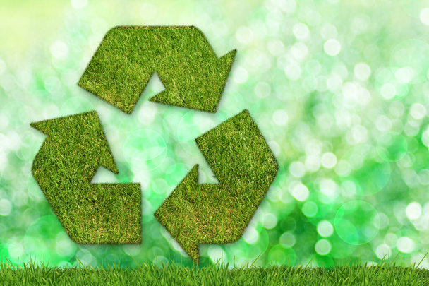 οικολογικό σήμα ανακύκλωσης φιλικό προς το περιβάλλον - Φωτογραφία, εικόνα