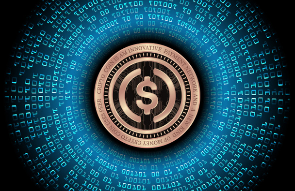 usdc virtual currency images. 3d illustration. - Photo, Image