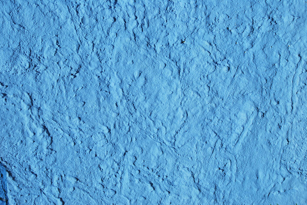 blue stucco wall textured background - Фото, зображення