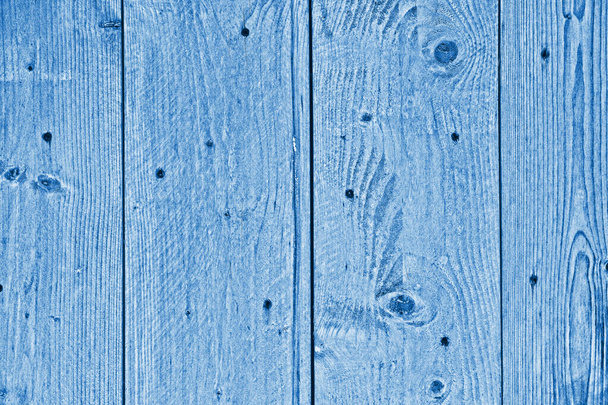blue wooden background with peeling paint - Foto, afbeelding