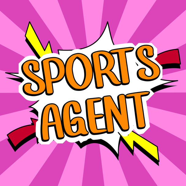 Conceptual caption Sports Agent, Concept meaning person manages recruitment to hire best sport players for a team - Fotó, kép