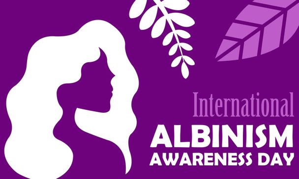 ilustración gráfico vectorial de silueta de mujer albina, perfecto para el día internacional, día internacional de la conciencia del albinismo, celebrar, tarjeta de felicitación, etc.. - Vector, imagen