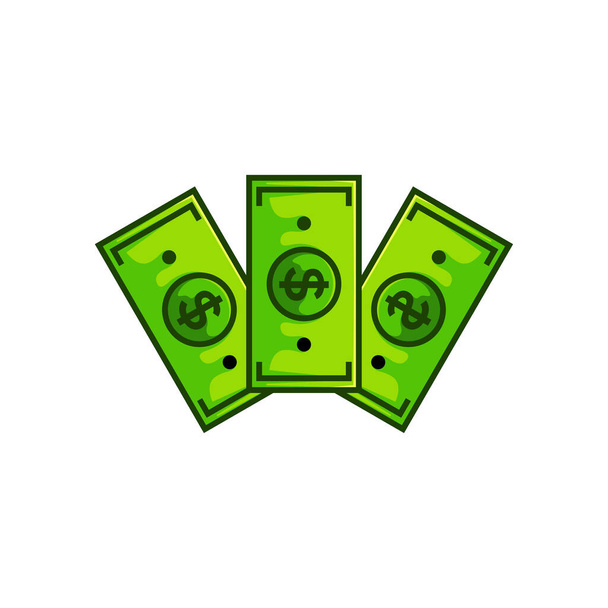 dinheiro mascote logotipos, ícones, adesivos e camisetas - Vetor, Imagem