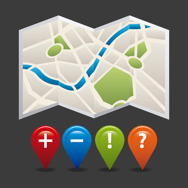 design de ícone de GPS
  - Vetor, Imagem