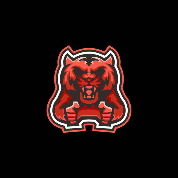Szablon logo maskotki tygrysa - Wektor, obraz