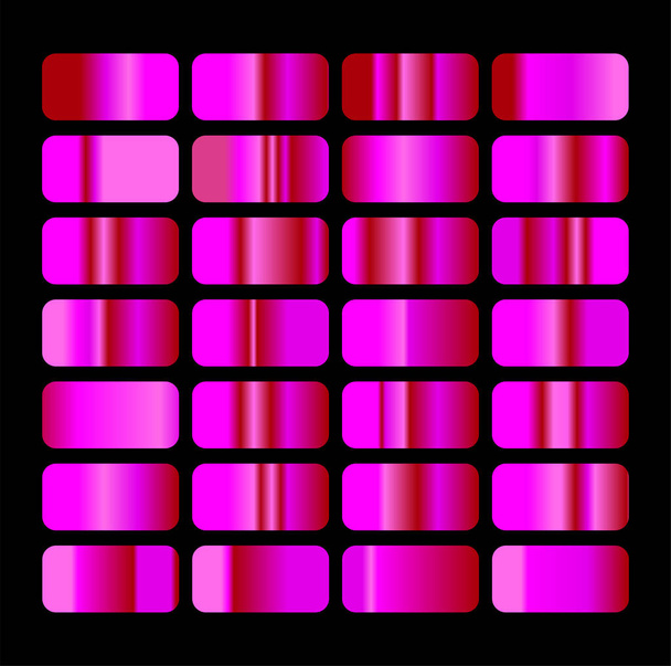 The pink colors gradients swatch. Pink gradient set. - Vector, imagen
