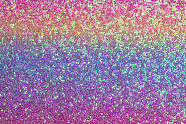 Neon colors. Shimmering glitter full frame background. Holographic texture - Photo, Image