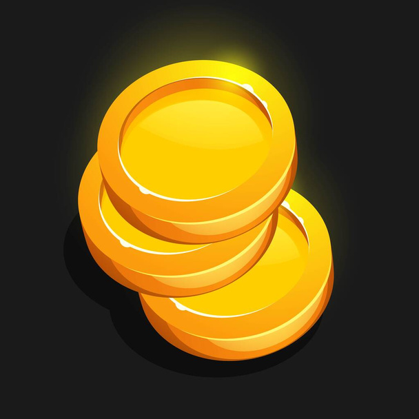 dollar cash yellow color icon in flat style isolated. Vector Symbol illustration. - Vektör, Görsel