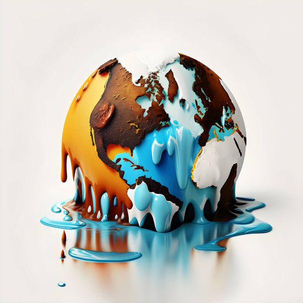 The Earth Melting Global Warming - Фото, изображение