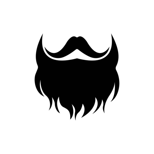 Beard icon logo and mustache vector illustration design symbol - Vektor, Bild