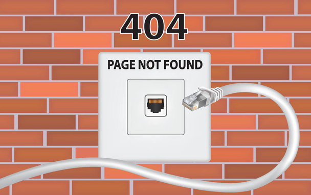 Ошибка 404. Не найден. вектор - Вектор,изображение
