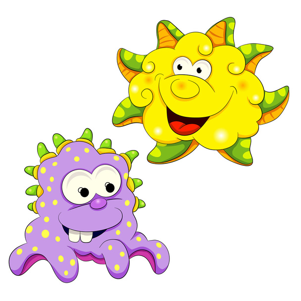 Cartoon color monsters - Vector, Image