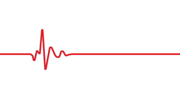 Electrocardiografía monitor de línea de latidos cardíacos. Ecg. - Vector, Imagen