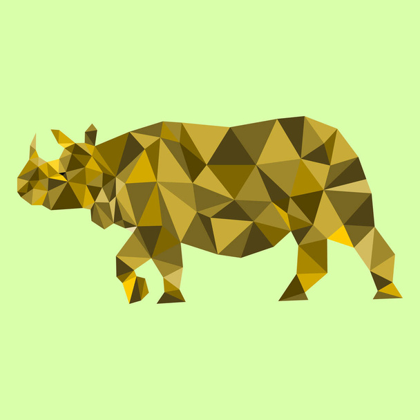 Diseño de rinoceronte de arte polivinílico. Ilustración vectorial - Vector, imagen