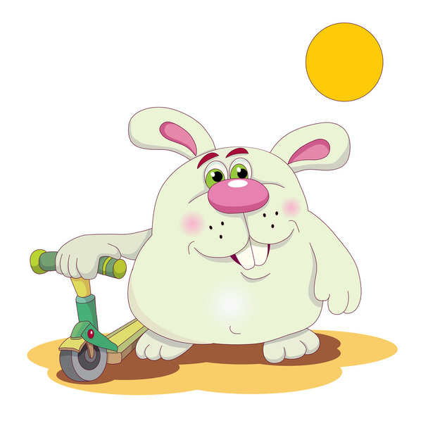 ウサギのレース漫画 - ベクター画像