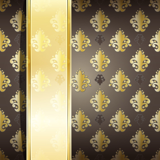 vector seamless damask wallpaper with place for your text - Vektor, kép