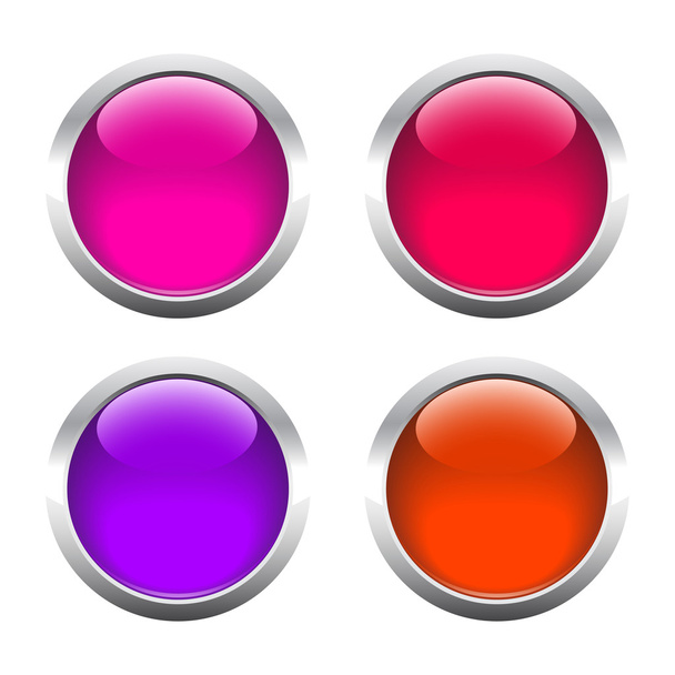 Set of multicolored buttons for web. - Vector, Imagen