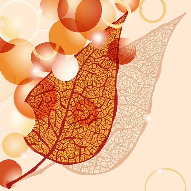 EPS 10, tło wektor z jesień liść - Wektor, obraz