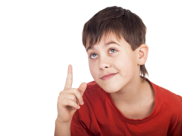 Portrait of a boy on a white background - Photo, image