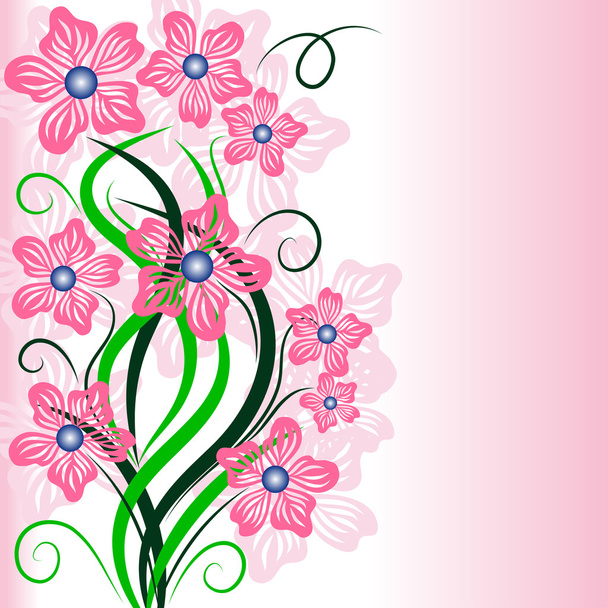 Flower pink background - Vektor, obrázek