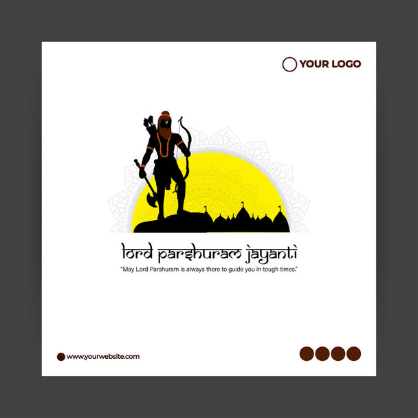 Ilustración vectorial de Happy Lord Parshuram Jayanti social media story feed plantilla de maqueta - Vector, Imagen