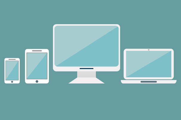 Set of electronic devices icon - Vector, Image