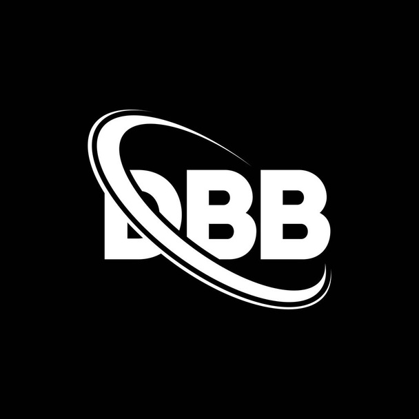 DBB logosu. DBB mektubu. DBB harfli logo tasarımı. Daire ve büyük harfli monogram logosuyla birleştirilmiş DBB logosu. Teknoloji, iş ve emlak markası için DBB tipografisi. - Vektör, Görsel