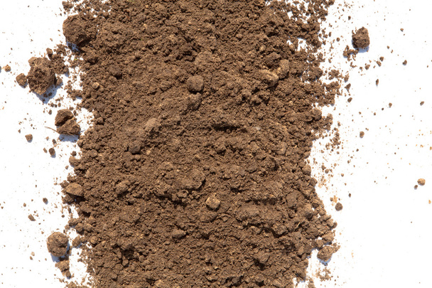 dirt and soil on white background - Photo, Image