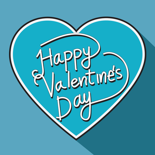 Happy Valentine's Day lettering Greeting Card - Vettoriali, immagini