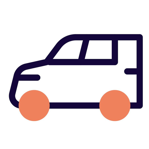 City car, a small four-wheeled motor vehicle. - Vector, Image