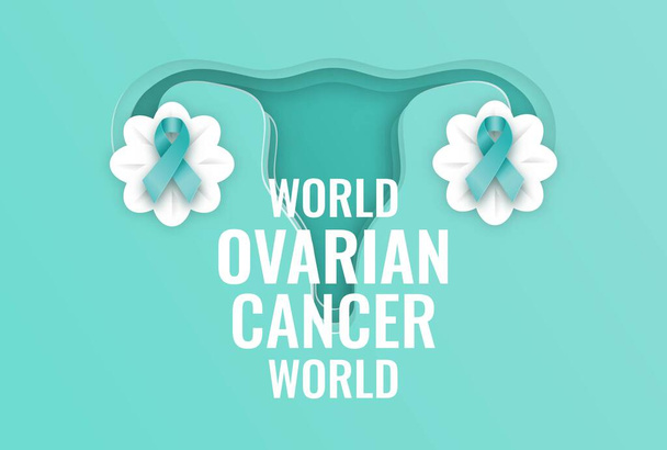 World Ovarian Cancer Day Розмноження жінок - Вектор, зображення