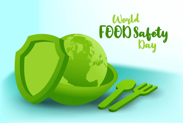 Projekt Światowego Dnia Bezpieczeństwa Żywności - Wektor, obraz