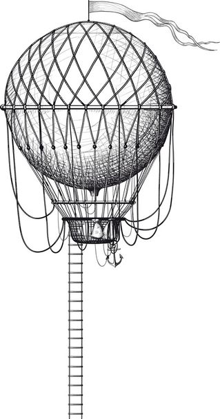 Old Air Balloon - Wektor, obraz